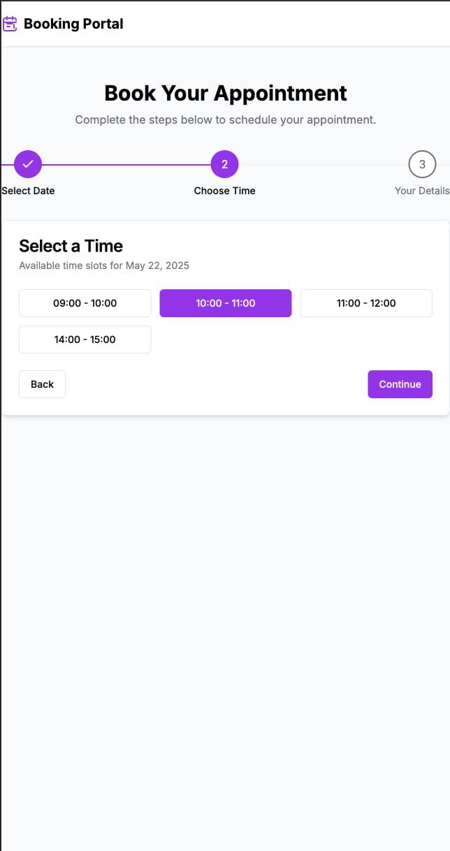 Booking calendar view